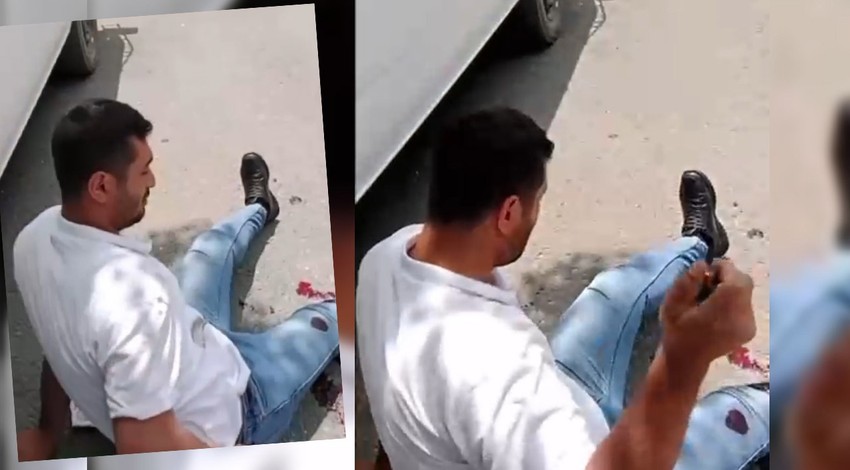 Sokak ortasında gerilim! Kendisini rahatsız eden adamı ayaklarından vurdu: O anları kaydetti