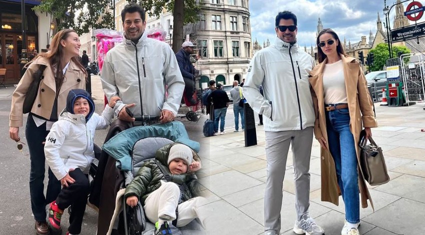 Fahriye Evcen ile Burak Özçivit Londra tatilinde! Mutlu aile pozlarını peş peşe paylaştı
