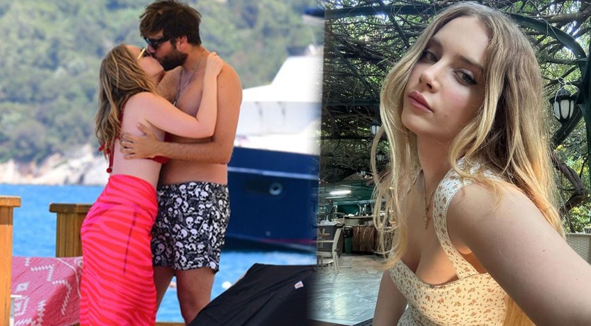 Hayal Köseoğlu Bodrum'da aşka geldi! Sevgilisiyle romantik anlar yaşadı, dudak dudağa halleri dikkat çekti