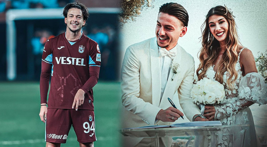 Aşkı için annesine karşı çıkmıştı! Trabzonsporlu futbolcu Enis Destan ile Arzum Kuruçalı evlendi