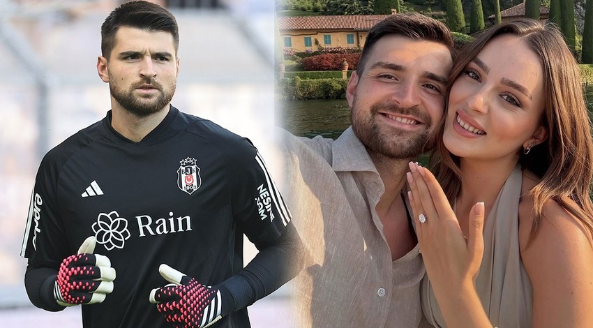 Beşiktaş'ın kalecisi Ersin Destanoğlu'ndan romantik teklif! İlişkisini bir adım öteye taşıdı