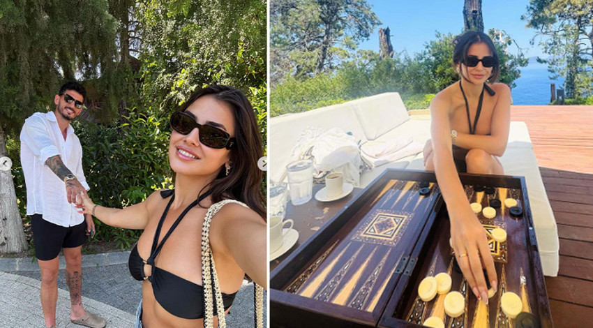 Nişan bitti, tatil başladı! Samet Akaydin ve Hazal Çağlar’dan romantik paylaşımlar