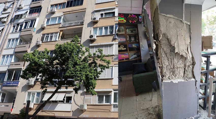 Neye uğradıklarını şaşırdılar! 7 katlı binanın kolonu bomba gibi patladı: "Market kolonları kesmiş"