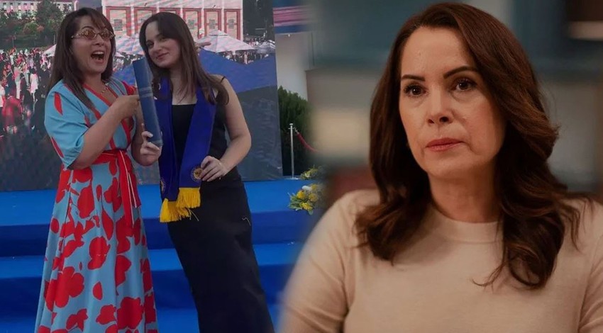 Oyuncu Sevinç Erbulak'ın gurur günü! Kızı Zeynep Kavin liseden mezun oldu
