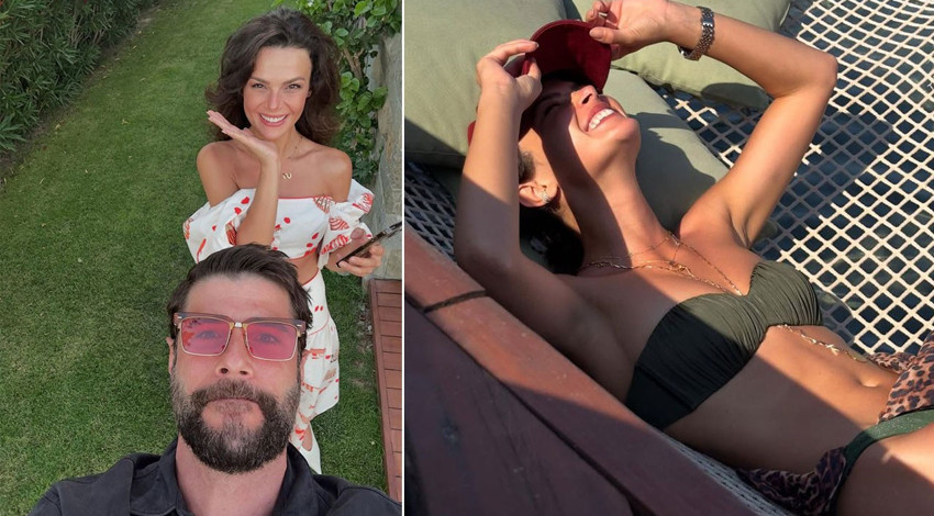 Sessiz sedasız evlenmişlerdi! Sinem Ünsal ile Berk Cankat'ın aşk dolu tatilinden kareler