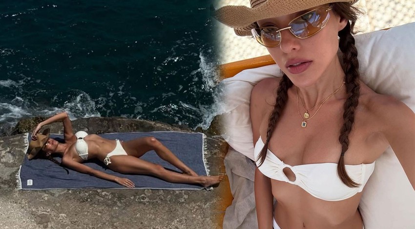 Dilan Çiçek Deniz'den yürek hoplatan tatil paylaşımı! Beyaz bikinisiyle sere serpe uzandı, o haline beğeni yağdı