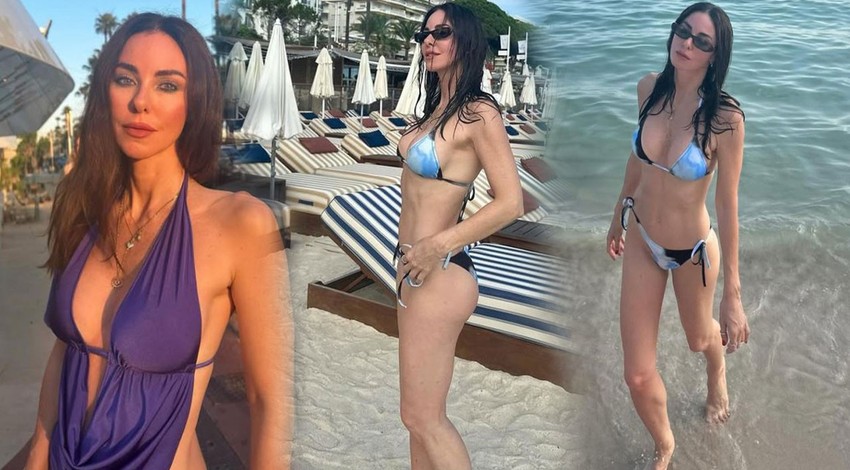 Defne Samyeli yeni yaşına Cannes'da girdi! Bikinili pozlarıyla yürek hoplattı! Kim der ki 53 yaşında