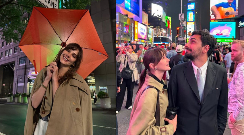 Alina Boz ve eşi Umut Evirgen, New York'ta aşka geldi! Romantik dolu karelerini peş peşe paylaştı