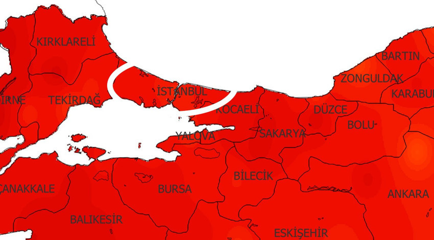 İstanbul'da Esenyurt, Esenler, Sultangazi, Avcılar, Küçükçekmece, Bahçelievler, Yenibosna, Şirinevler, Güngören, Haznedar dahil 39 ilçeye çarşamba uyarısı