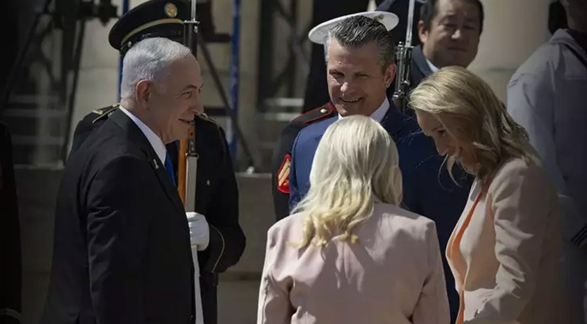 Netanyahu Pentagon'da! İlk görüntüler geldi: Neler konuşulacak?