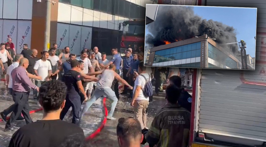 Tekstil atölyesinde korkutan yangın! İş yeri sahibi itfaiye ekiplerine saldırdı