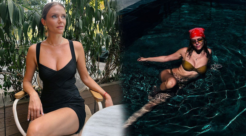 Ünlü oyuncu Ecem Karavus'tan bikini şov! Havuz pozlarıyla sosyal medyayı salladı