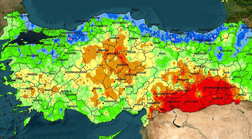 Hatay, Osmaniye, Kilis, Gaziantep, Maraş, Adıyaman, Şanlıurfa, Malatya, Elazığ, Diyarbakır ve Mardin'e korkunç 21 Temmuz tarihi verildi. Çok büyük geliyor