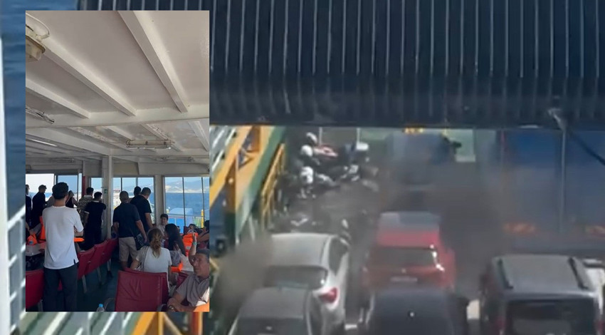 Feribotta yangın paniği: Ekipler 200 yolcu için seferber oldu