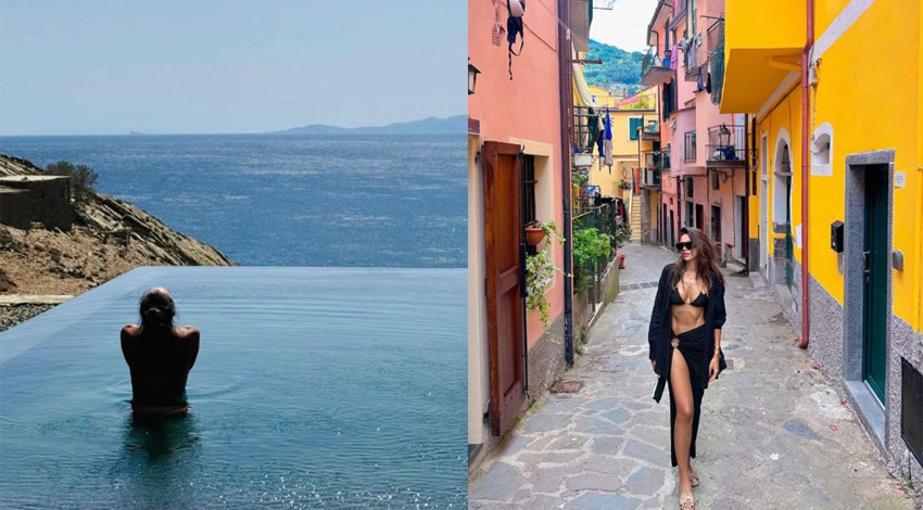 Tuvana Türkay'dan İtalya paylaşımı! Cesur sokak tarzı sosyal medyayı salladı