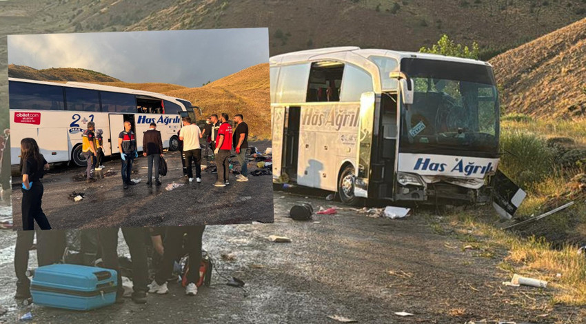 Sivas'ta yolcu otobüsü kaza yaptı: Çok sayıda ölü ve yaralı var