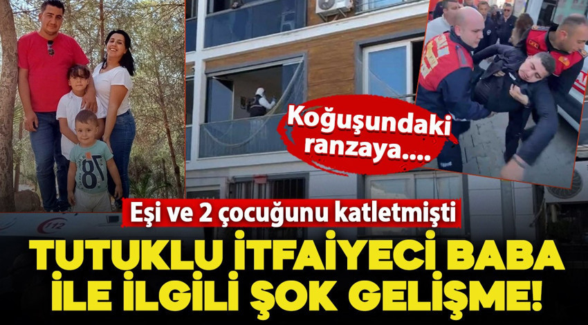 Eşi ve 2 çocuğu yangında can vermişti! Tutuklu olan itfaiye eri kendini astı