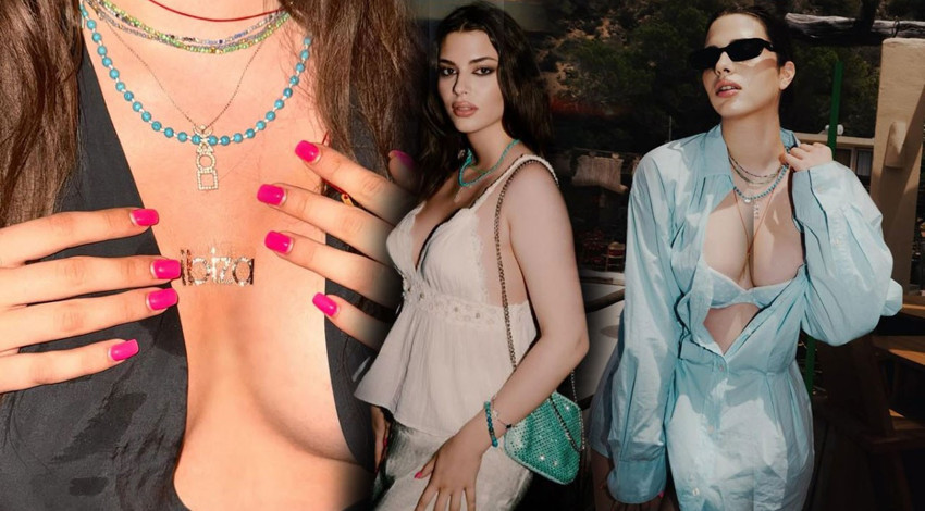 Derin Talu paylaşmalara doyamadı! Cesur tatil pozlarıyla sosyal medyayı salladı, derin dekoltesi dikkat çekti