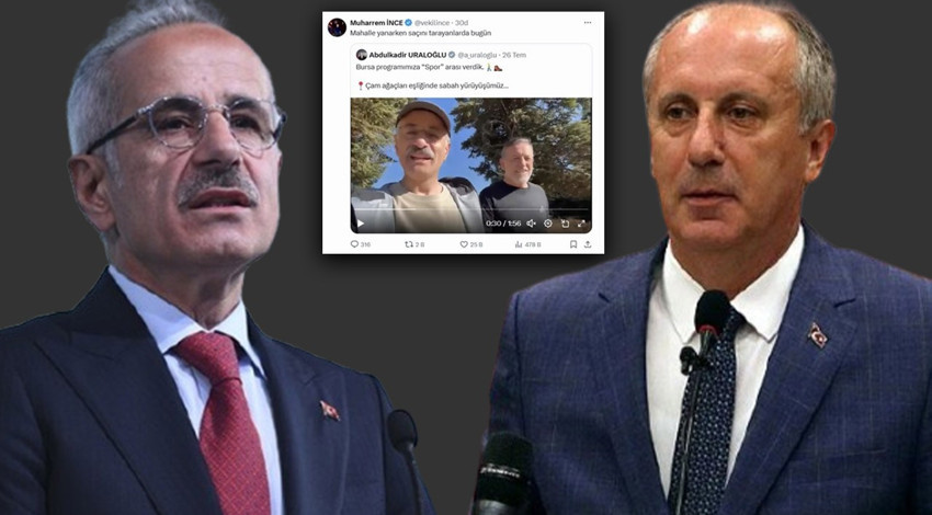 Muharrem İnce, Uraloğlu’nu ‘yürüyüş’ üzerinden hedef almıştı! Bakan Uraloğlu’ndan ayetli cevap!