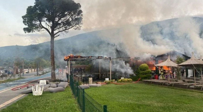 Erdek'te otelde yangın paniği