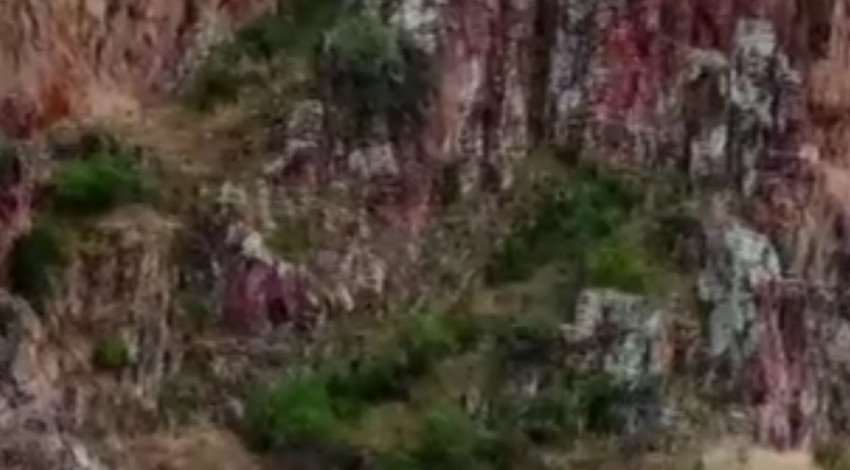 Gümüşhane’de kayalıkların gölgesinde ilerlediler, Torul Kalesi’nde etkileyici görüntüler