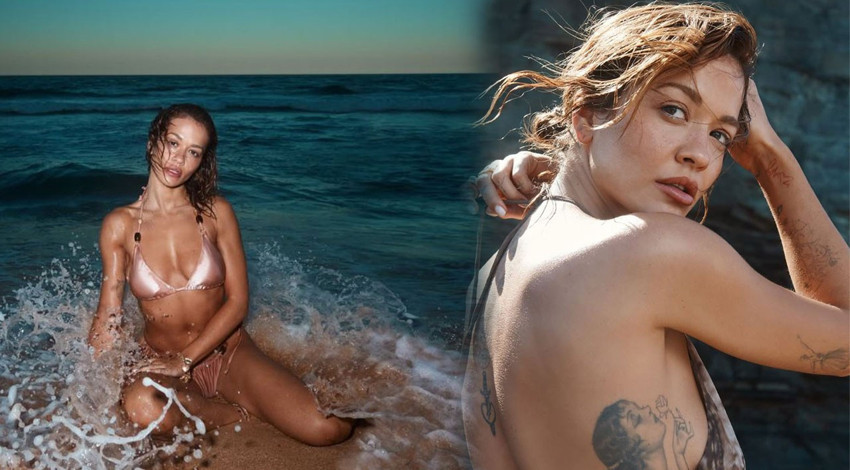 Dünyaca ünlü şarkıcı Rita Ora'dan olay yatak odası pozu! Görenler çıplak sandı, o hali gündem oldu