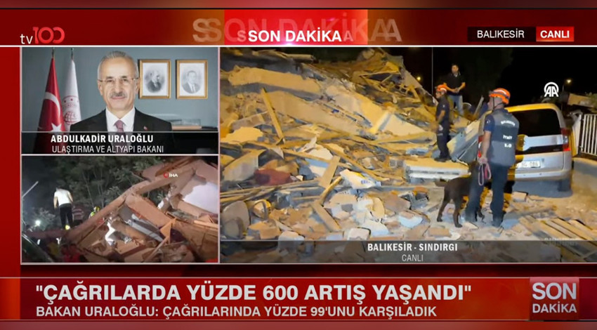 Ulaştırma ve Altyapı Bakanı Uraloğlu tv100'e konuştu: Balıkesir'deki deprem sonrası telefon hatlarında kesintisi yaşandı mı?