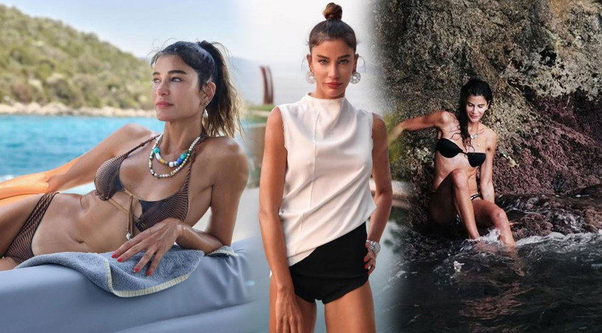 Berrak Tüzünataç'tan nefes kesen tatil paylaşımı! Bikinisiyle kayalıklara sere serpe uzandı, iddialı pozuna beğeni yağdı