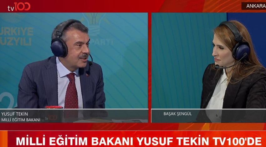 Milli Eğitim Bakanı Yusuf Tekin tv100'de! Okullar ne zaman açılacak? Kılık kıyafette yeni düzenlemeler...