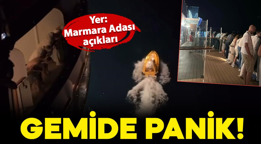 Marmara Adası açıklarında yolcu gemisinde dehşet anları: 1 kişi denize düştü