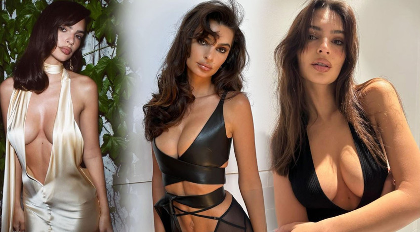 'Dünyanın en seksi kadını' seçilmişti! Süper model Emily Ratajkowski'nin paylaşımı nefes kesti! Transparan taytıyla pozlar verdi, o hali sosyal medyayı salladı
