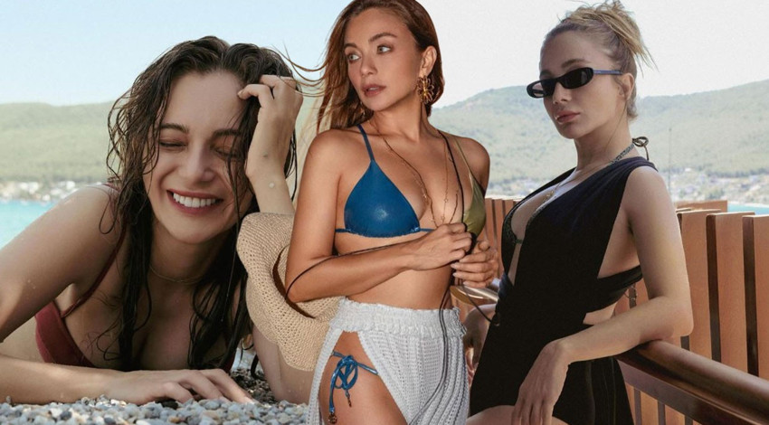 Güzel oyuncu Damla Sönmez'den cesur tatil paylaşımı! Bikinili pozlarıyla sosyal medyayı salladı