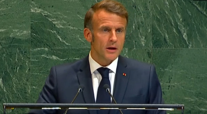 Macron BM kürsüsünde dünyaya ilan etti! Fransa Filistin Devleti'ni resmen tanıdı