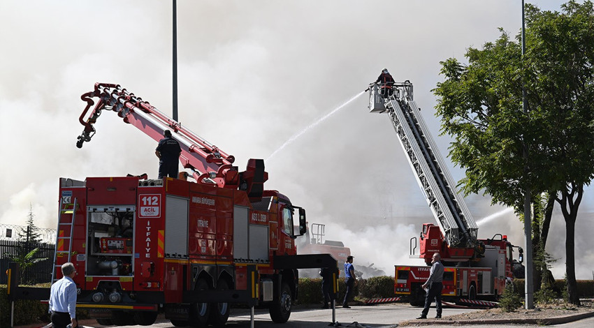 Ankara’da depolama tesisinde yangın alarmı