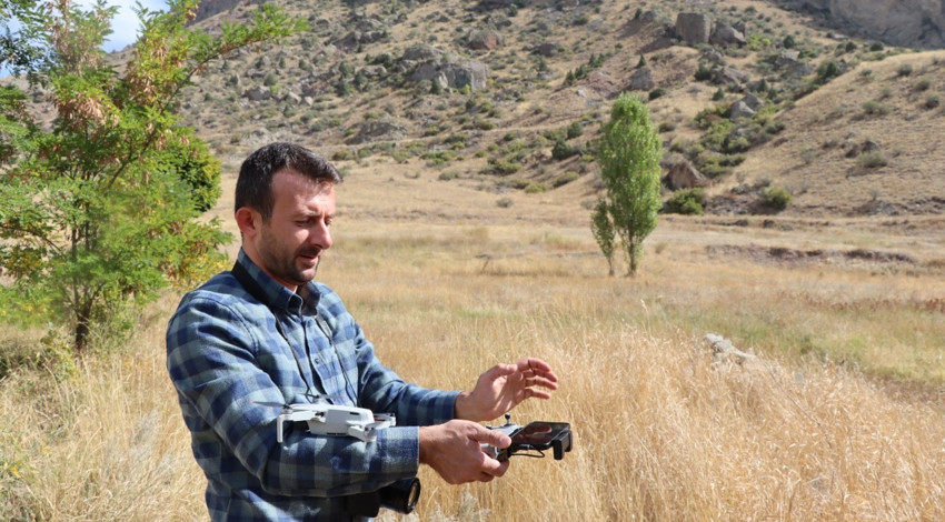 Erzurum’da onlarcasını bir arada gördü! Tüm sürüyü saniye saniye kaydetti