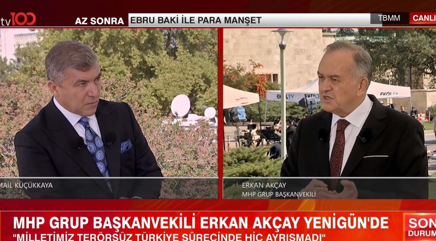 MHP Grup Başkanvekili Erkan Akçay'dan tv100'de önemli açıklamalar: Bu zehri asla yutturmayacağız