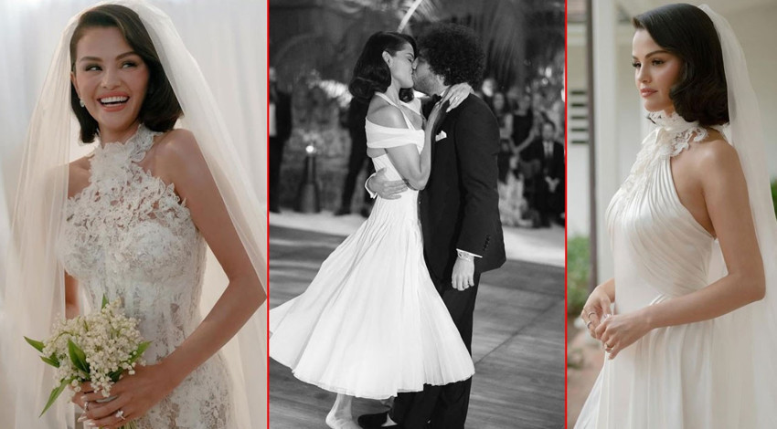 Selena Gomez ve Benny Blanco’nun düğününden yeni kareler! Dantelden oluşan gelinliği büyük beğeni topladı