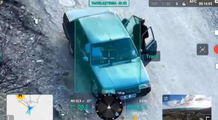 Sürücünün "uyanıklığı" işe yaramadı! Dron kamerası her şeyi kaydetti