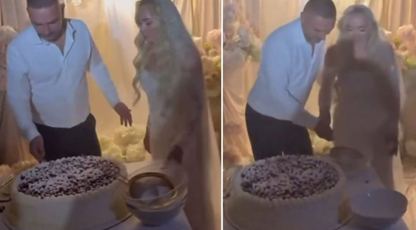 Düğünde damadın yaptığı hareket tüyler ürpertti. Gelin ağlayarak içeri kaçtı