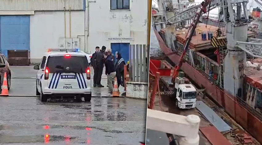 Tuzla Tersanesi’nde facia! Bakıma alınan gemi yan yattı: 1 işçiden acı haber