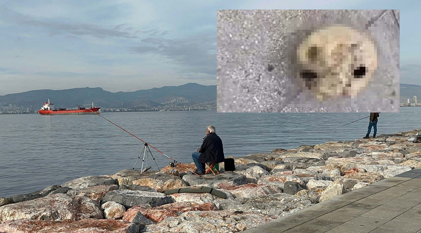 Balık tutmak isterken kabusu yaşadı! Oltasına insan kafatası takıldı