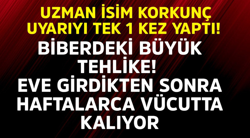 Uzman isim korkunç uyarıyı tek 1 kez yaptı! Biberdeki büyük tehlike, eve girdikten sonra haftalarca vücutta kalıyor