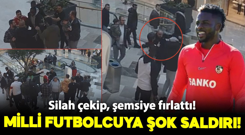 Senegalli milli futbolcuya şok saldırı: Silah çekip, şemsiye fırlattı!