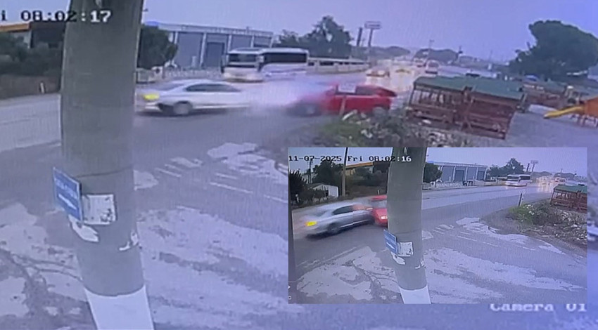 İzmir'de feci kaza! 2 ölü, 4 yaralı: O anlar güvenlik kamerasında