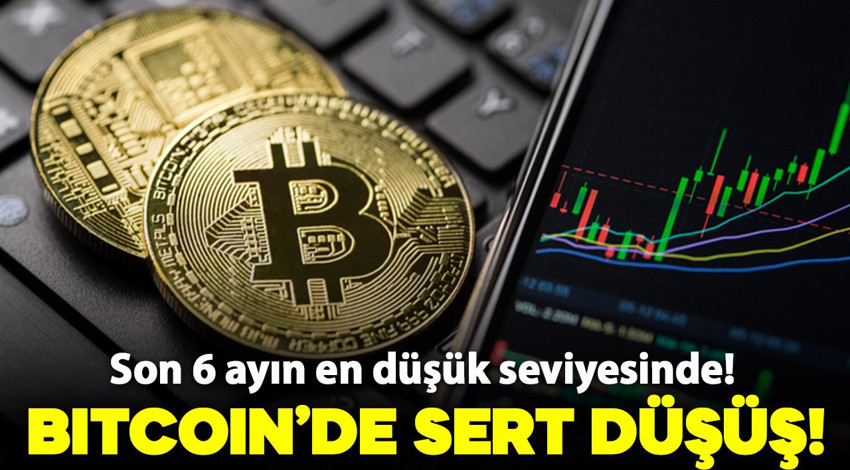 Bitcoin'de sert düşüş! Fiyatlar mayıstan beri en düşük seviyeye indi!