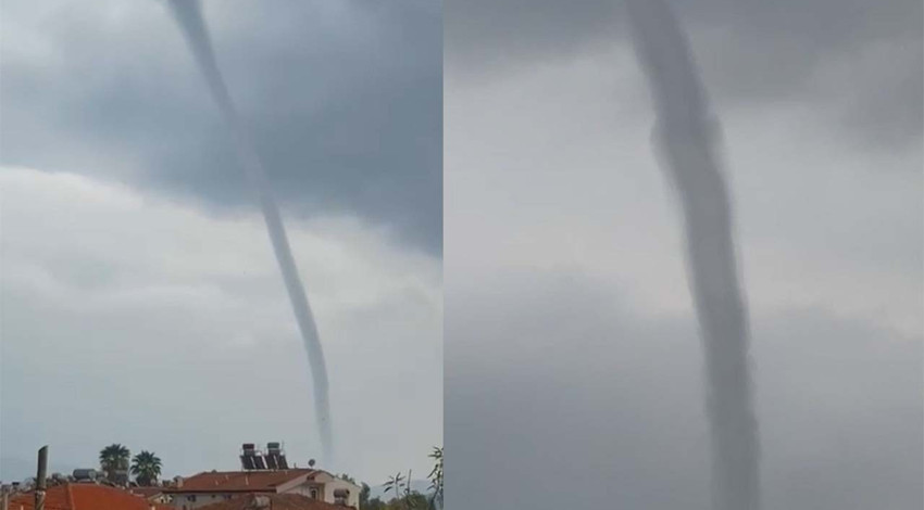 Marmaris'te hortum! O anlar kamerada