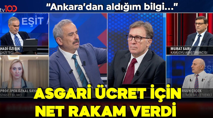 Sinan Burhan tv100 yayınında asgari ücret için 'Ankara'dan aldığım bilgi' deyip net rakam verdi!