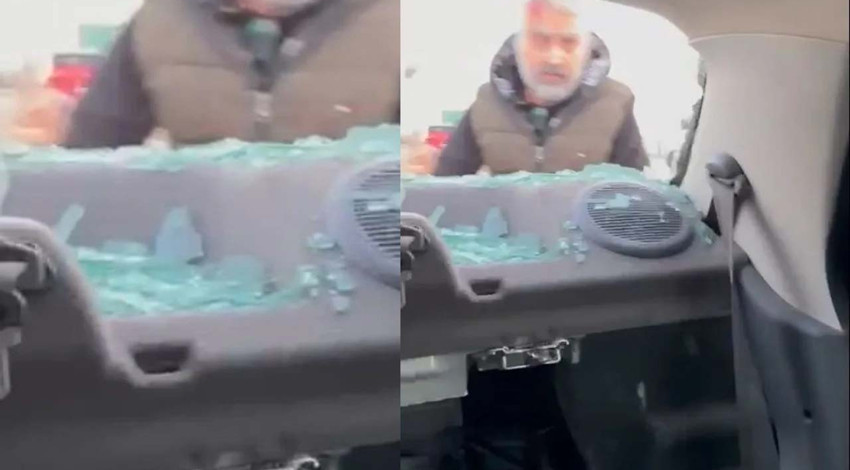 Çekiç ve bijon anahtarlı dehşet! O anlar kamerada