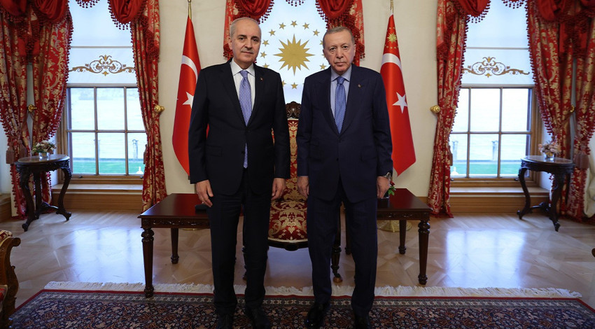 Cumhurbaşkanı Erdoğan, TBMM Başkanı Kurtulmuş'u kabul etti
