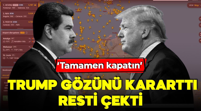 Trump’tan Venezuela için sert hamle! Gözünü kararttı: Tüm hava sahasını kapatın!
